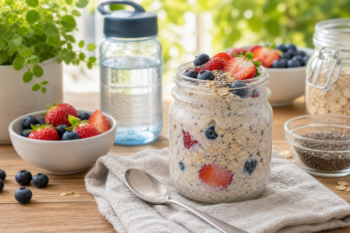 Berry Overnight Oats for Hot Mornings