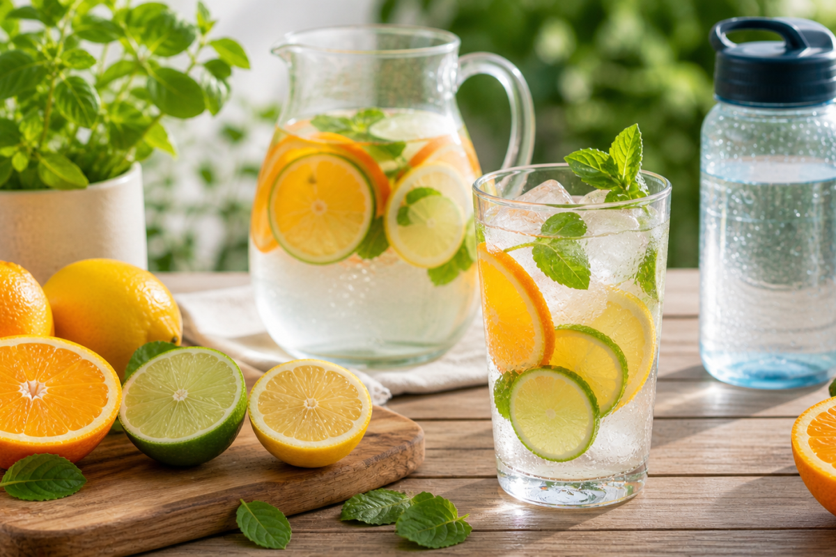 A Low-Sugar Citrus Hydration Drink for Summer